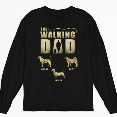 Walking Dad Vintage - Personalized Custom Long Sleeve T-shirt