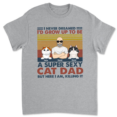 Sexy Cat Dad Mom - Personalized Custom Unisex T-shirt