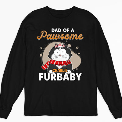 Dad Of Furbabies - Personalized Custom Long Sleeve T-shirt
