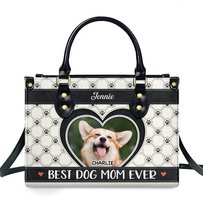 Best Fur Mom Ever - Personalized Custom Leather Bag