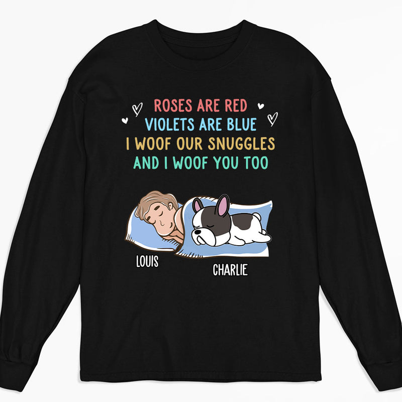 Woof Snuggles - Personalized Custom Long Sleeve T-shirt