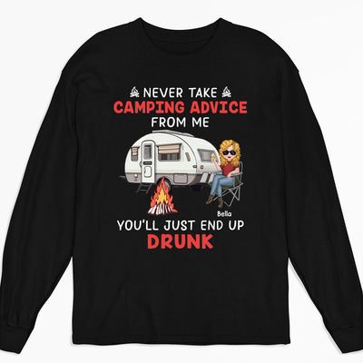 Camping Advice - Personalized Custom Long Sleeve T-shirt