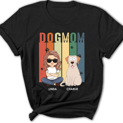 Super Dog Mom - Personalized Custom Women's T-shirt