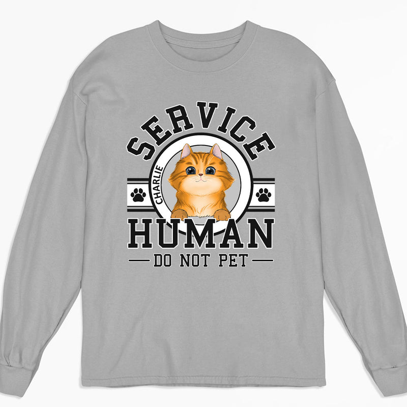 Pet Service Human Logo - Personalized Custom Long Sleeve T-shirt