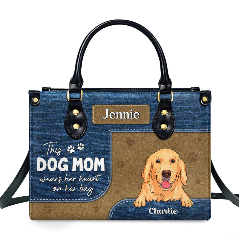 Dog Mom Wears - Personalized Custom Leather Bag