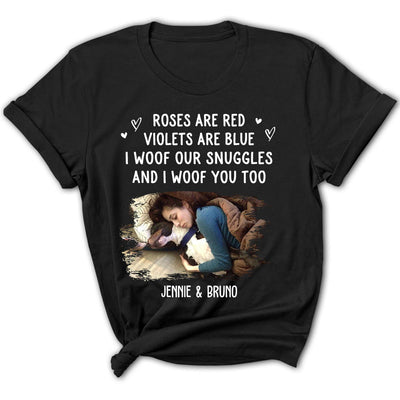 Woof Snuggles Photo 2 - Personalized Custom Women's T-shirt