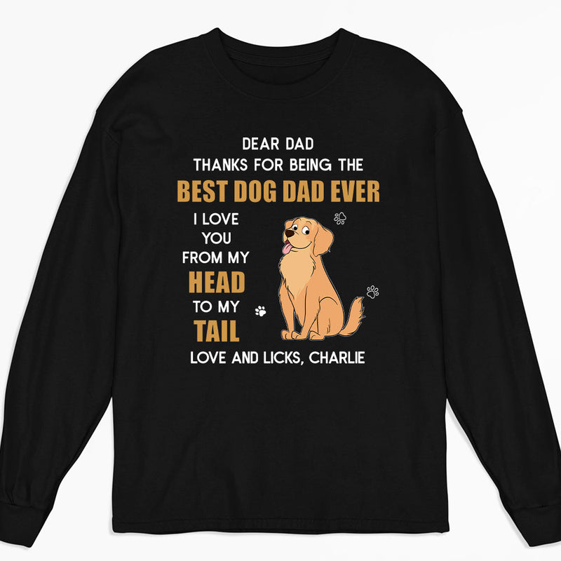 I Love You From My Head To My Tail - Personalized Custom Long Sleeve T-shirt