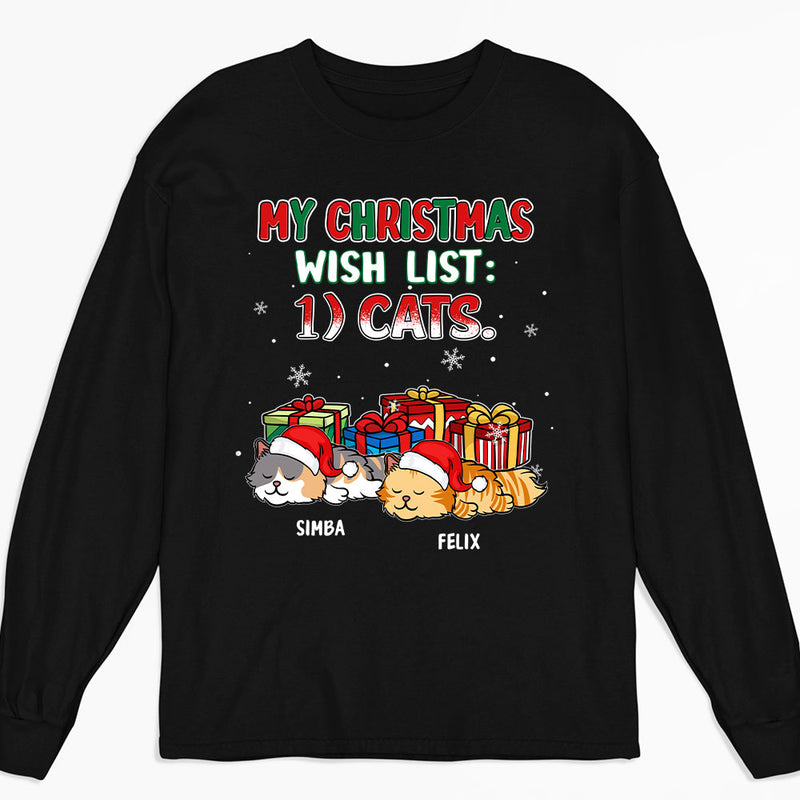 Christmas Wish List - Personalized Custom Long Sleeve T-shirt