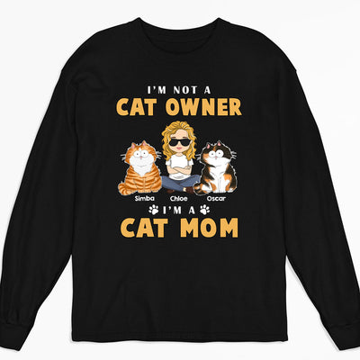 Cat Mom Funny - Personalized Custom Long Sleeve T-shirt