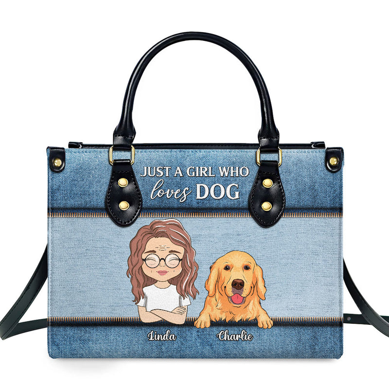 Just A Girl - Personalized Custom Leather Bag