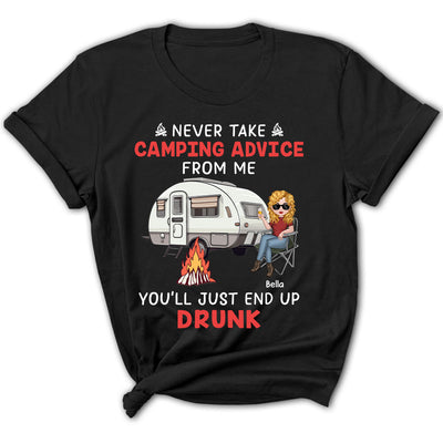 Camping Advice - Personalized Custom Women's T-shirt