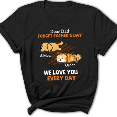 Woof My Dad Every Day Version Pets - Personalized Custom Women's T-shirt