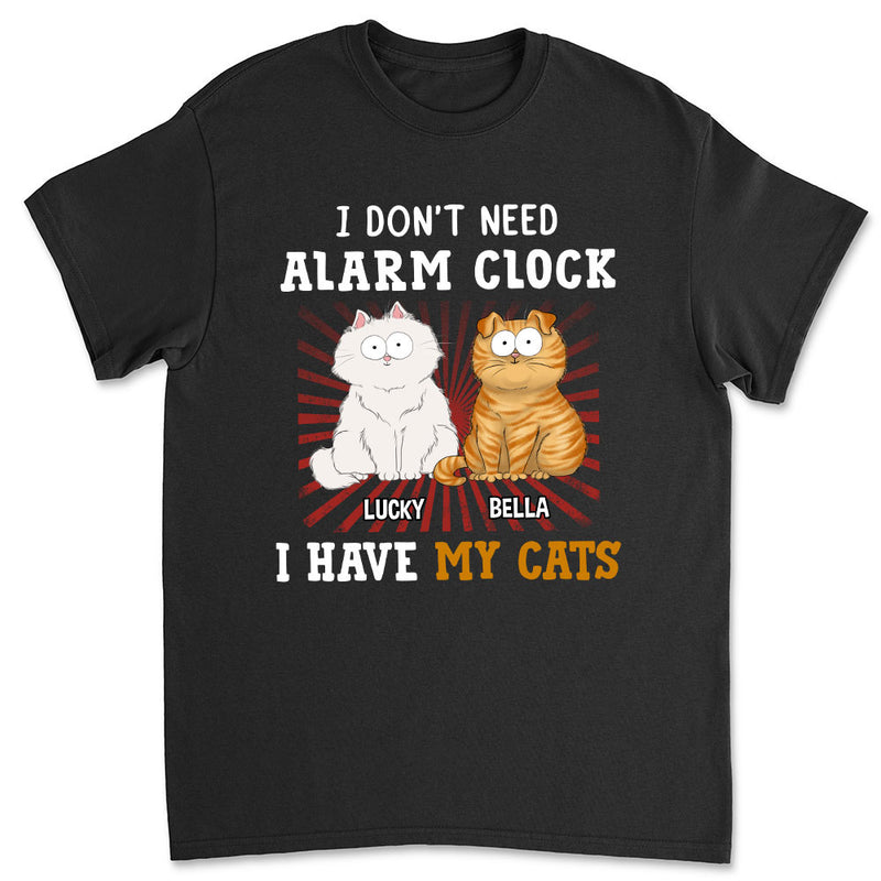 Cat Alarm Clock - Personalized Custom Unisex T-shirt