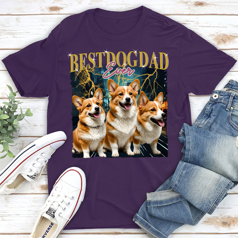 Gradient Best Dog Dad - Personalized Custom Unisex T-shirt