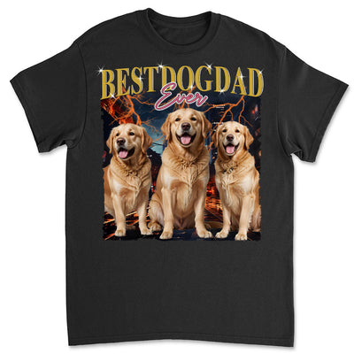 Gradient Best Dog Dad - Personalized Custom Unisex T-shirt