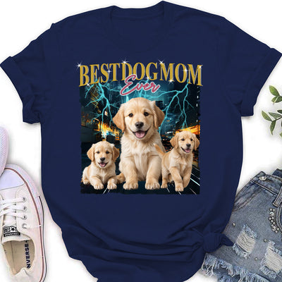 Gradient Best Dog Dad - Personalized Custom Women's T-shirt