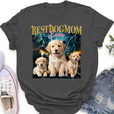 Gradient Best Dog Dad - Personalized Custom Women's T-shirt