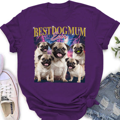 Gradient Best Dog Dad - Personalized Custom Women's T-shirt