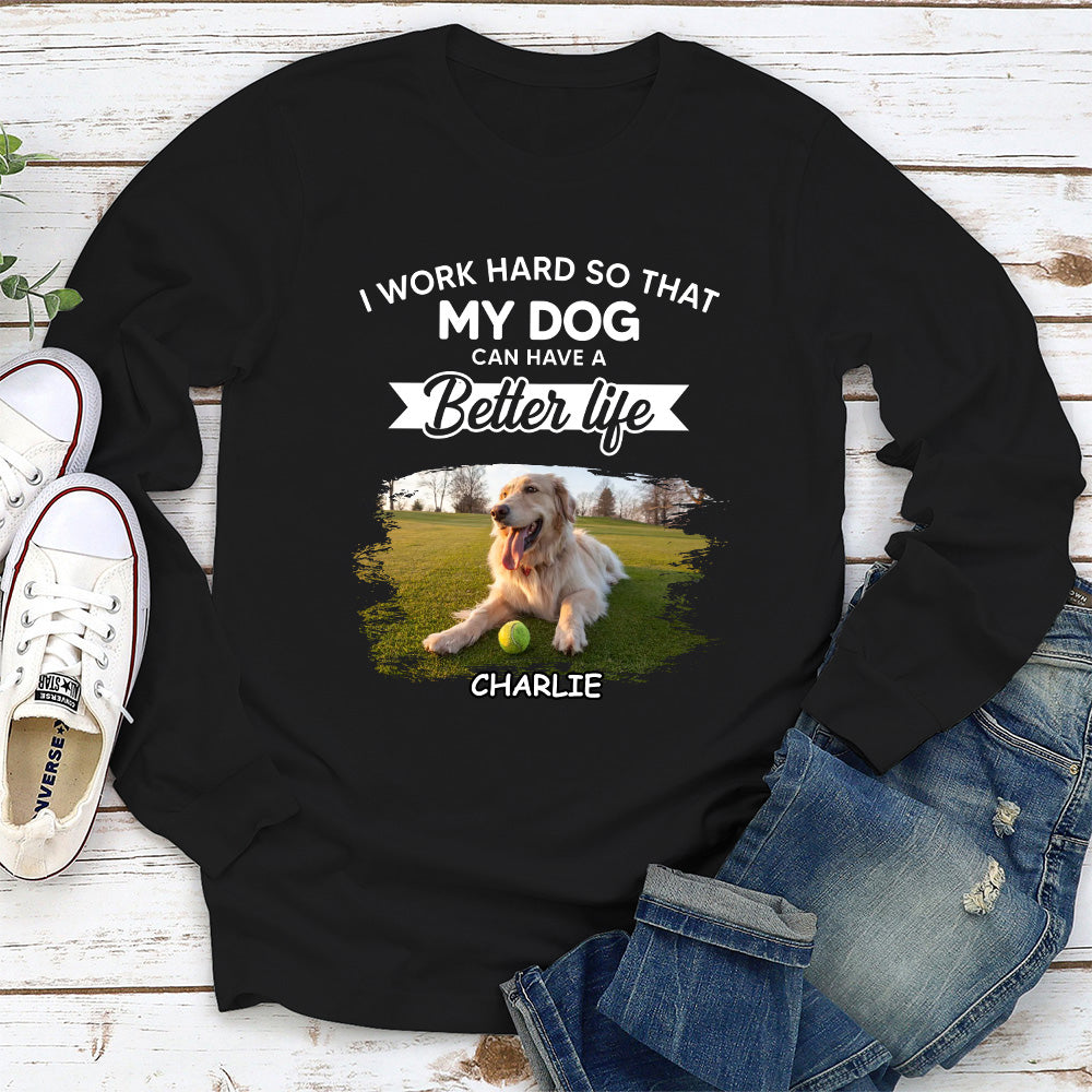 Work Hard For My Baby - Personalized Custom Long Sleeve T-shirt