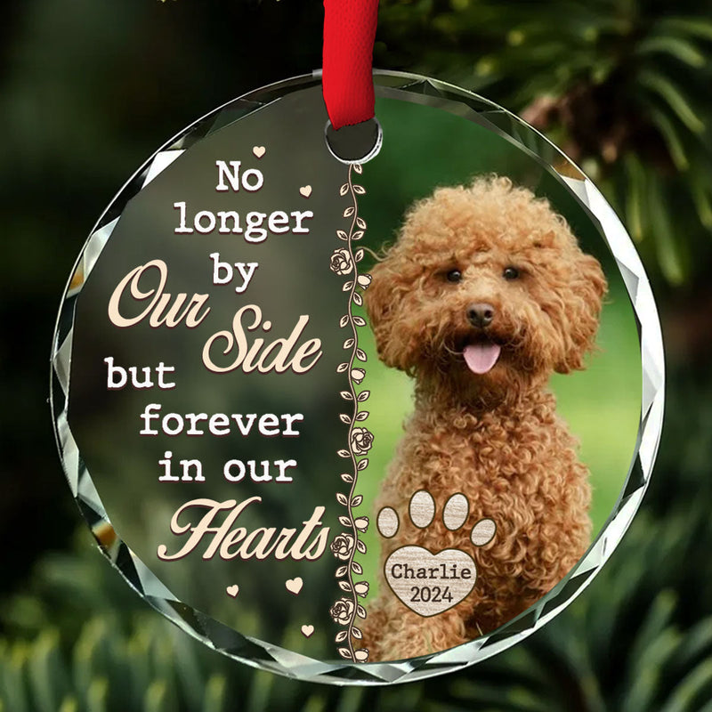 No Longer By Our Side - Personalized Custom Glass Ornament