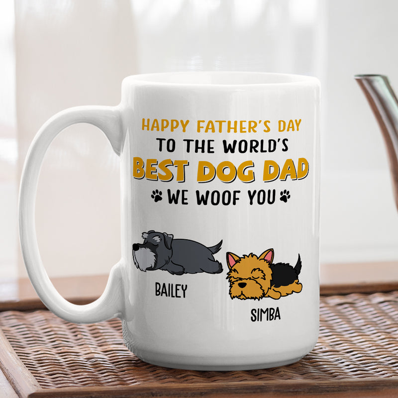 Woof You So Much Dad - Personalized Custom Coffee Mug