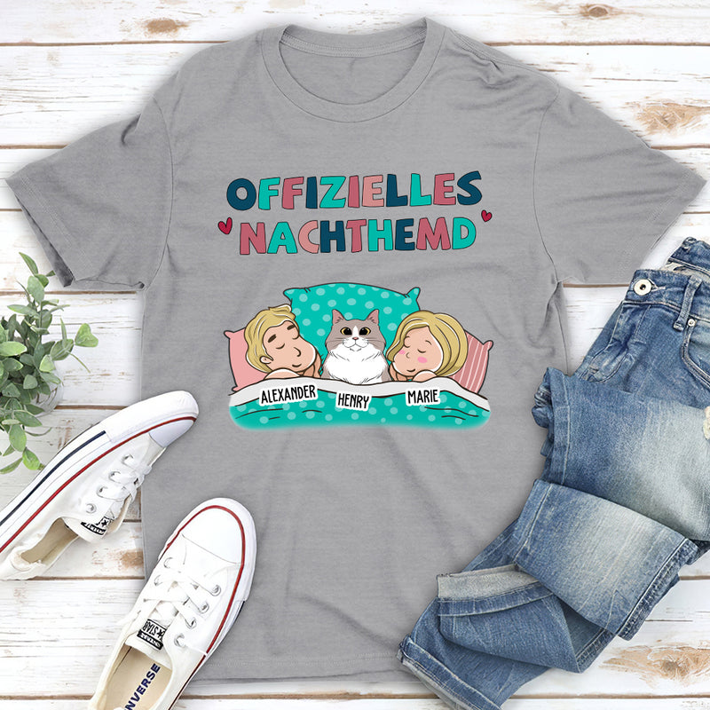 Offizielles Nachthemd Haustiere Für Paare - Personalisiertes Unisex T-Shirt