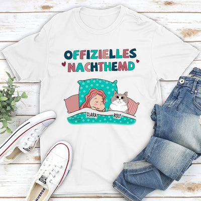 Offizielles Nachthemd Für Haustierbesitzer - Personalisiertes Unisex T-Shirt