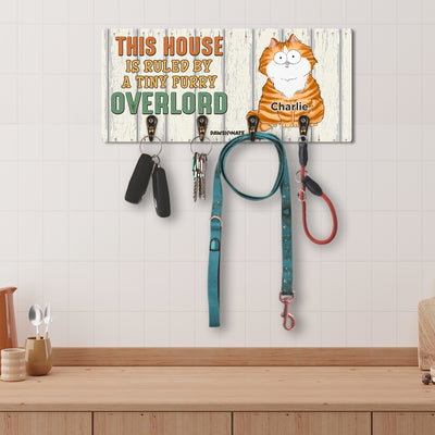 This House Is Ruled By Cats - Personalized Custom Wooden Key Holder