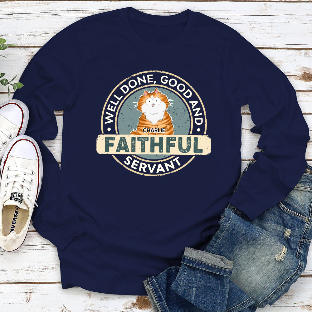 Certificate Of A Cat Servant - Personalized Custom Long Sleeve T-shirt