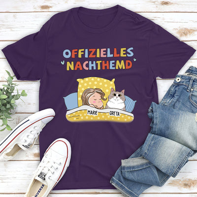 Offizielles Nachthemd Haustiere 2 - Personalisiertes Unisex T-shirt