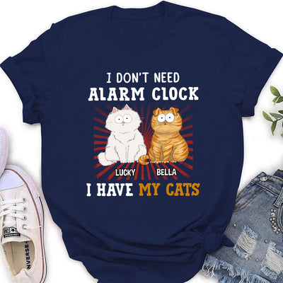 Cat Alarm Clock - Personalized Custom Women's T-shirt