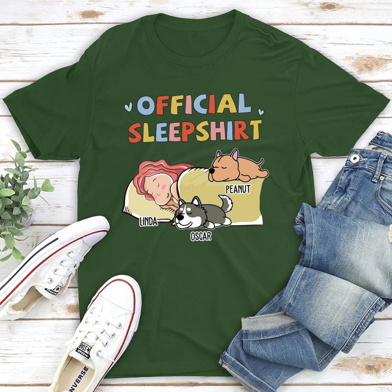 Sleeping Dog Sleepshirt Version 2 - Personalized Custom Fluorescent T-shirt