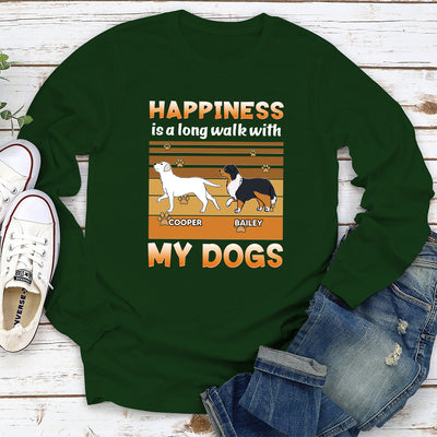 Long Walk With Dog - Personalized Custom Long Sleeve T-shirt