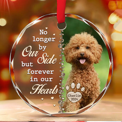 No Longer By Our Side - Personalized Custom Glass Ornament