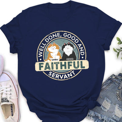 Certificate Of A Cat Servant - Personalized Custom Women's T-shirt