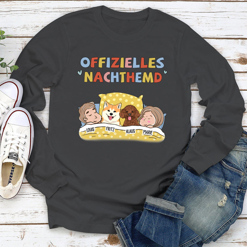 Offizielles Nachthemd Für Paare 2 - Personalisiertes Langarm T-shirt