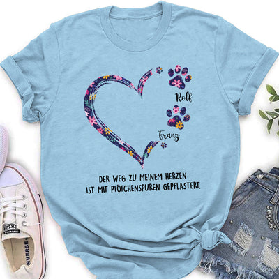 Der Weg Zu Meinem Herzen - Personalisiertes Damen T-shirt