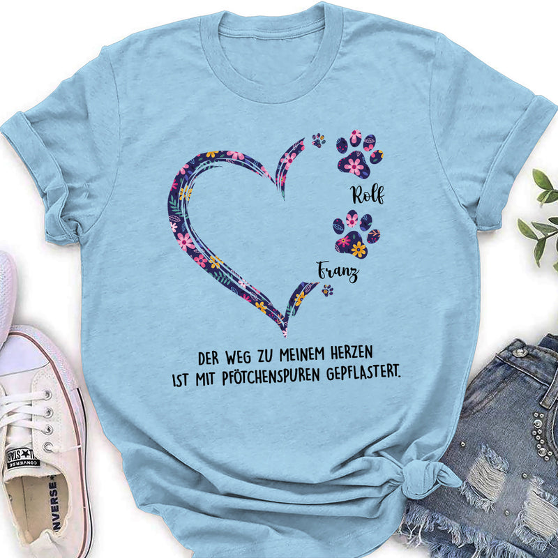 Der Weg Zu Meinem Herzen - Personalisiertes Damen T-shirt