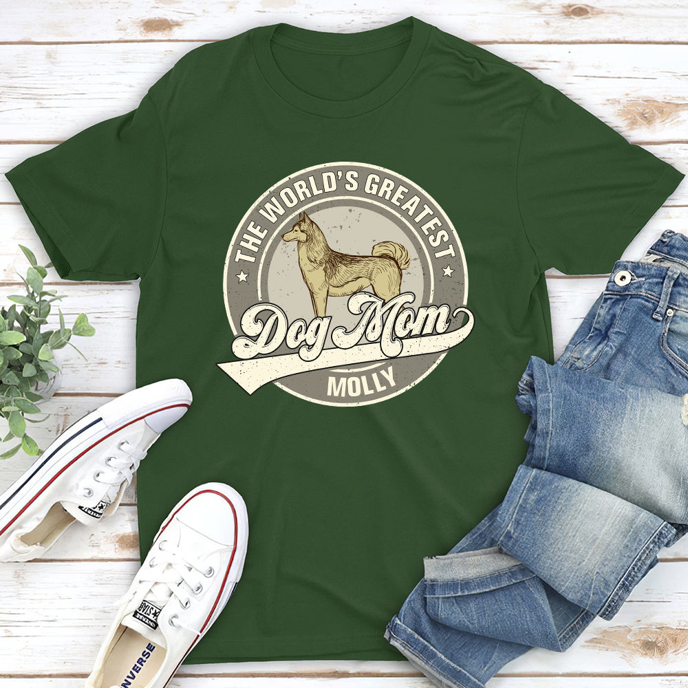 The Greatest Dad Personalized Dog Lover Father's Day Custom Unisex T-Shirt