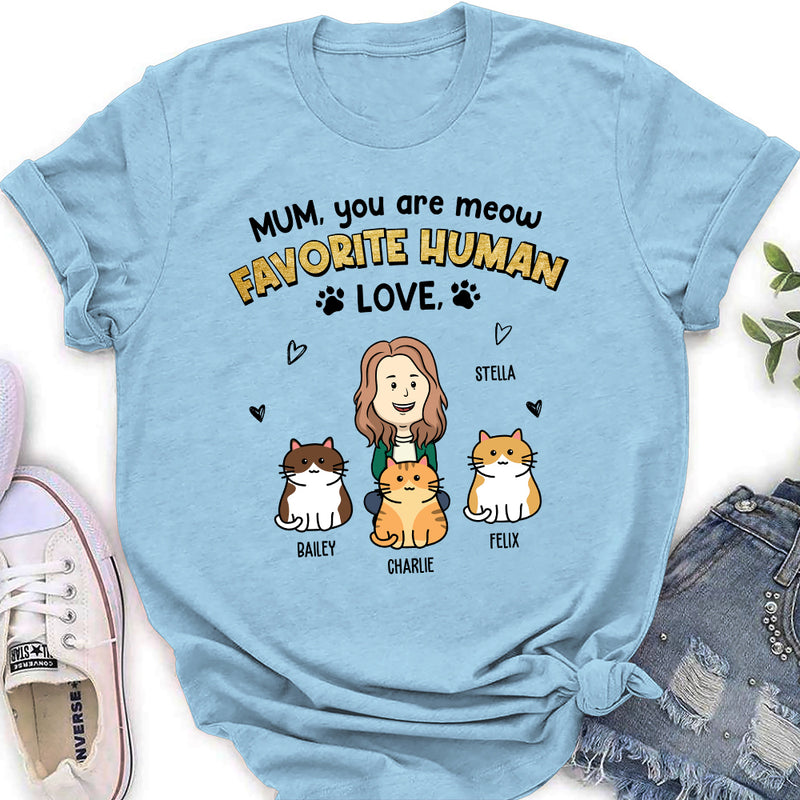 Cat Favorite Human - Personalized Custom Women&