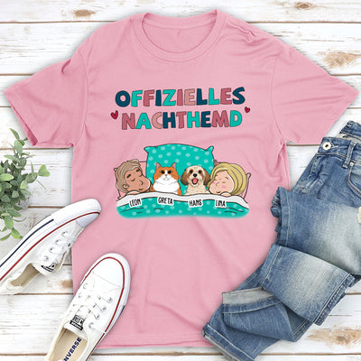 Offizielles Nachthemd Haustiere Für Paare - Personalisiertes Unisex T-Shirt