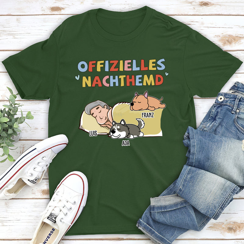 Nachthemd Für Hundebesitzer 2 - Personalisiertes Premium T-Shirt