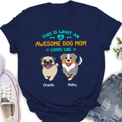 What An Awesome Dog Dad- Personalized Custom Women's T-shirt