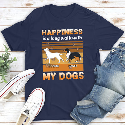 Long Walk With Dog - Personalized Custom Unisex T-shirt