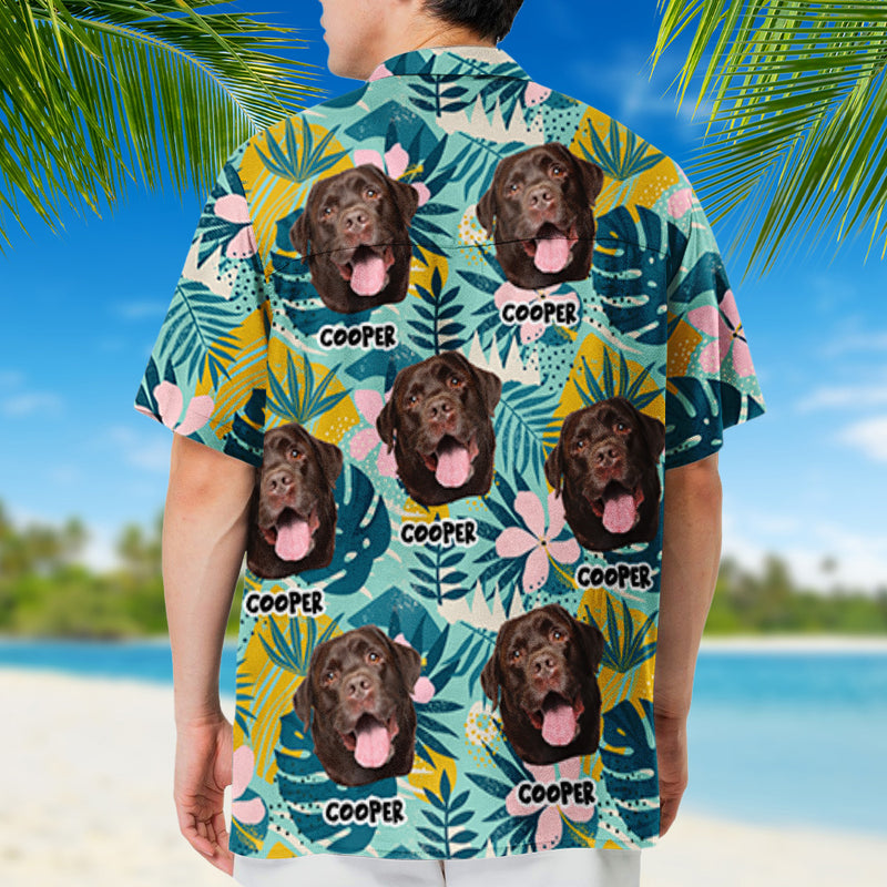 Tropical Flower Dog - Personalized Custom Hawaiian Shirt