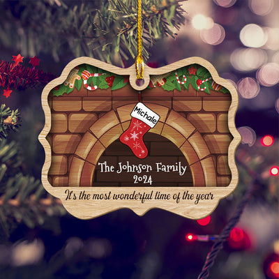 Stockings Were Hung - Personalized Custom 1-layered Wood Ornament