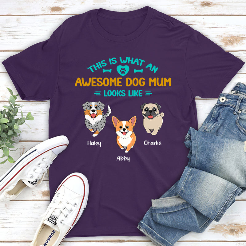 What An Awesome Dog Dad - Personalized Custom Unisex T-shirt