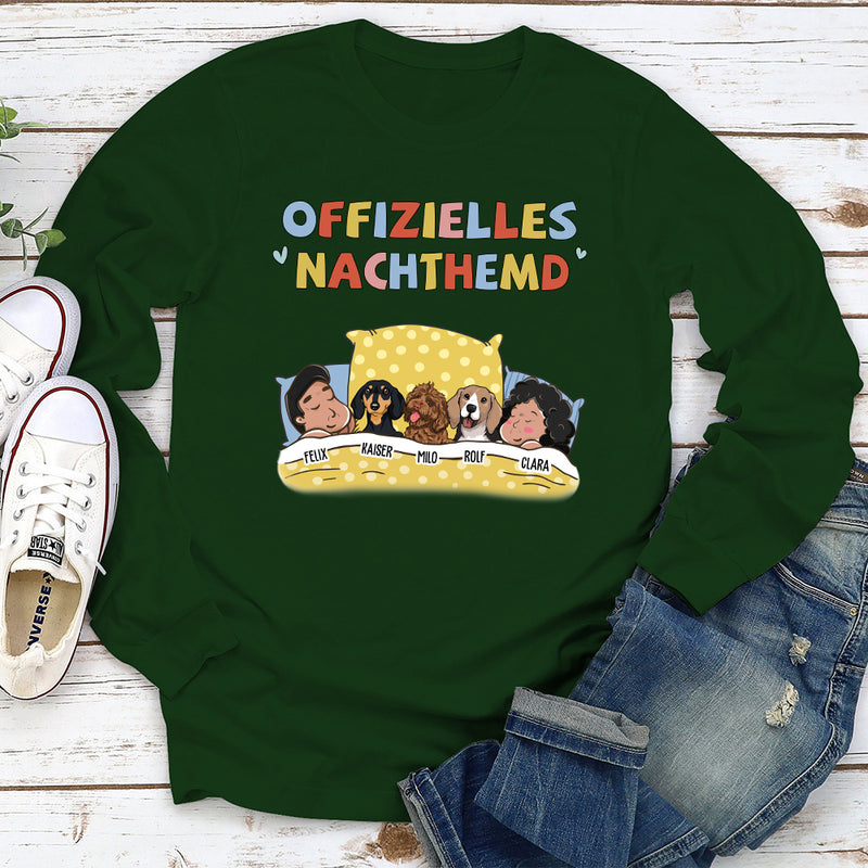 Offizielles Nachthemd Für Paare 2 - Personalisiertes Langarm T-shirt