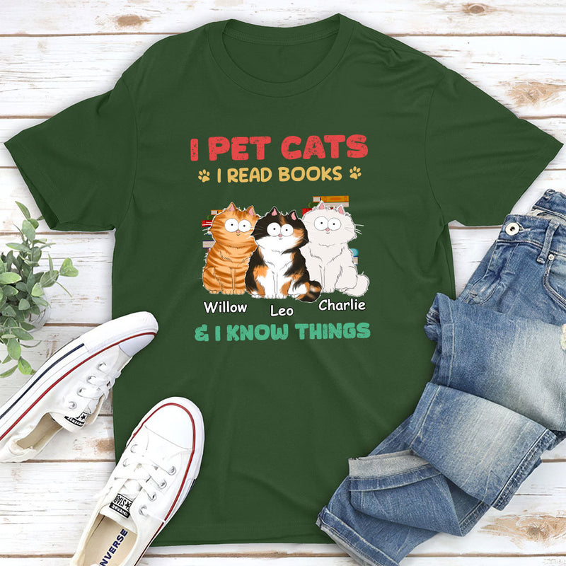 I Pet Cats - Personalized Custom Unisex T-shirt