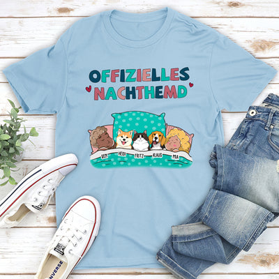 Offizielles Nachthemd Haustiere Für Paare - Personalisiertes Unisex T-Shirt